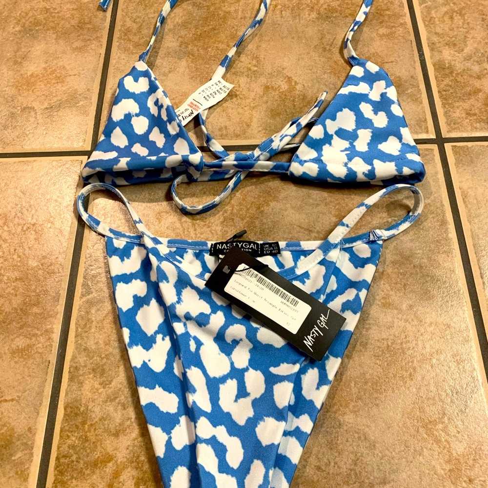 NWT Nasty Gal Bikini Leopard Tie Waist (size 8)